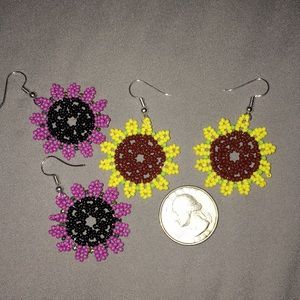 Sunflower earrings